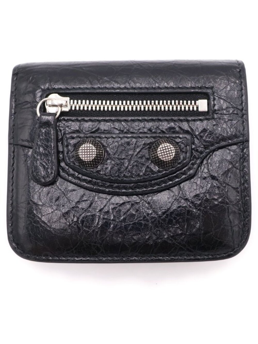 Balenciaga Cagole Square Fold Wallet Black - Picture 1 of 6